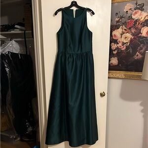 Alfred Sung Forest Green Bridesmaid Dress